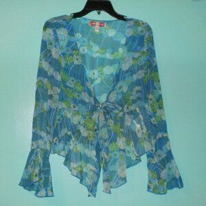 UO Floral Ruffle Blouse